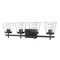 Z-Lite Lauren Vanity, 4-Light, 30.5 In.W x 6.5 In.L x 8.5 In.H, Matte Black/Clear 819-4V-MB - alternate 1